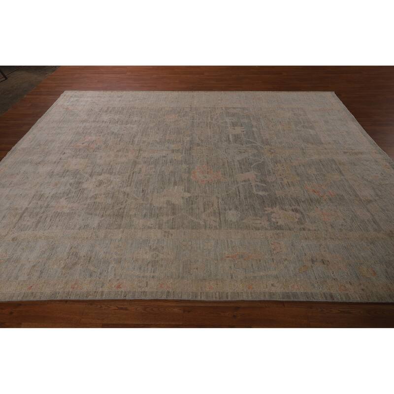 Transitional Oushak Turkish Area Rug Handmade Wool Carpet - 8'0"x 9'9"