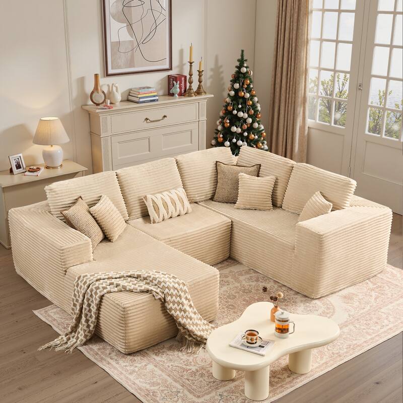 ​​OVIOS Cozy L-Shaped Lounger Sofa Set​