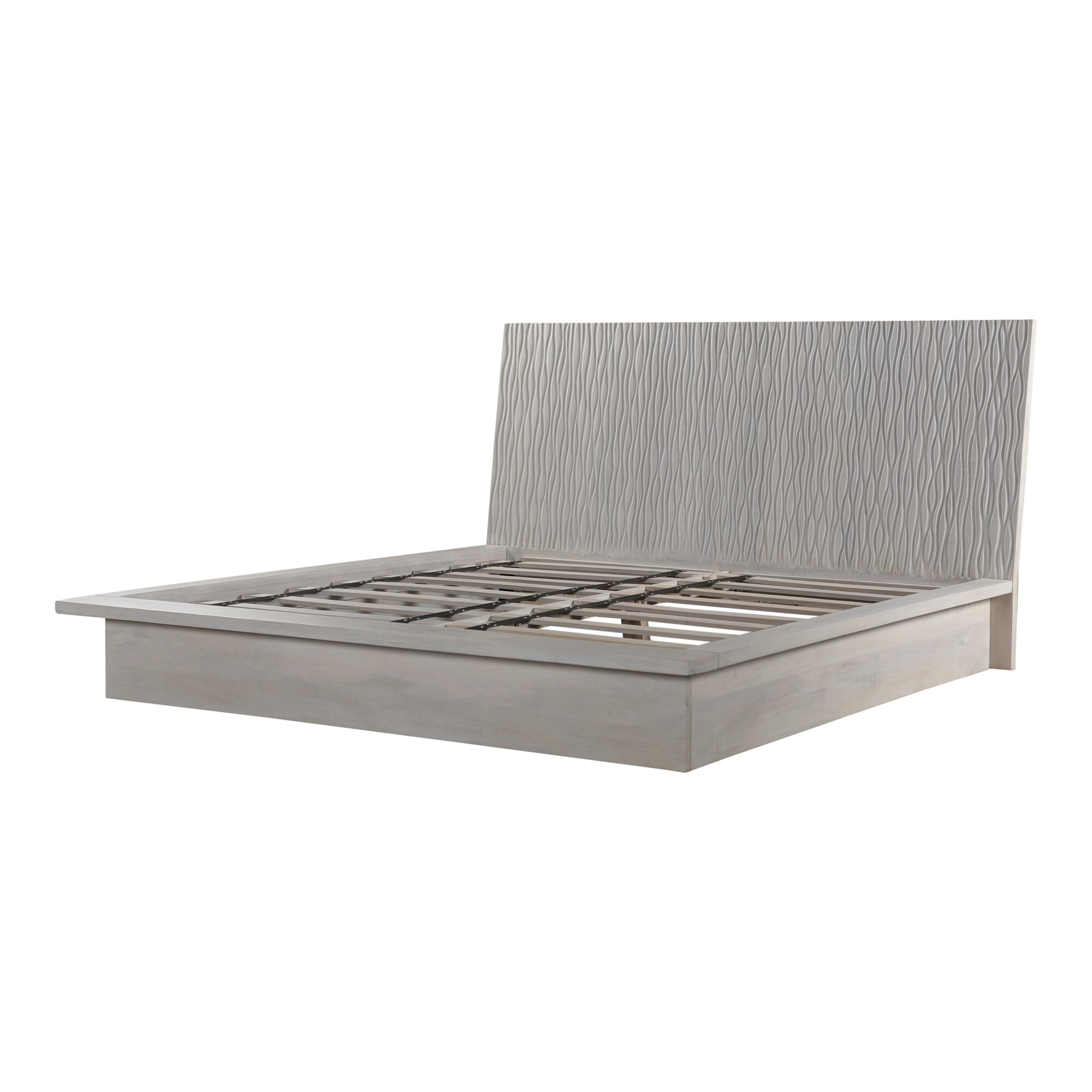 Aurelle Home Fitz Rustic Whitewashed Mango Wood Platform Bed On Sale Overstock 31141666