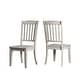 preview thumbnail 5 of 18, Eleanor Black Farmhouse Trestle Base Slat Back 6-piece Dining Set by iNSPIRE Q Classic Antique Black Table - Antique White Chairs and Bench