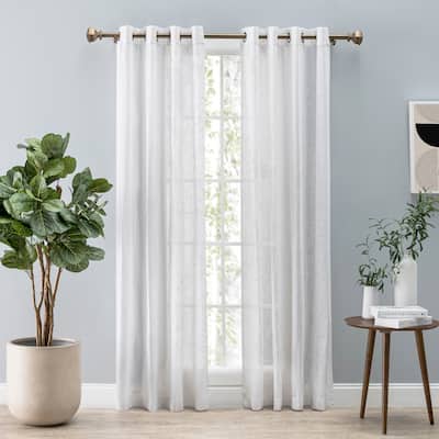 Shannon Premium Slubbed Linen Grommet Curtain Panel