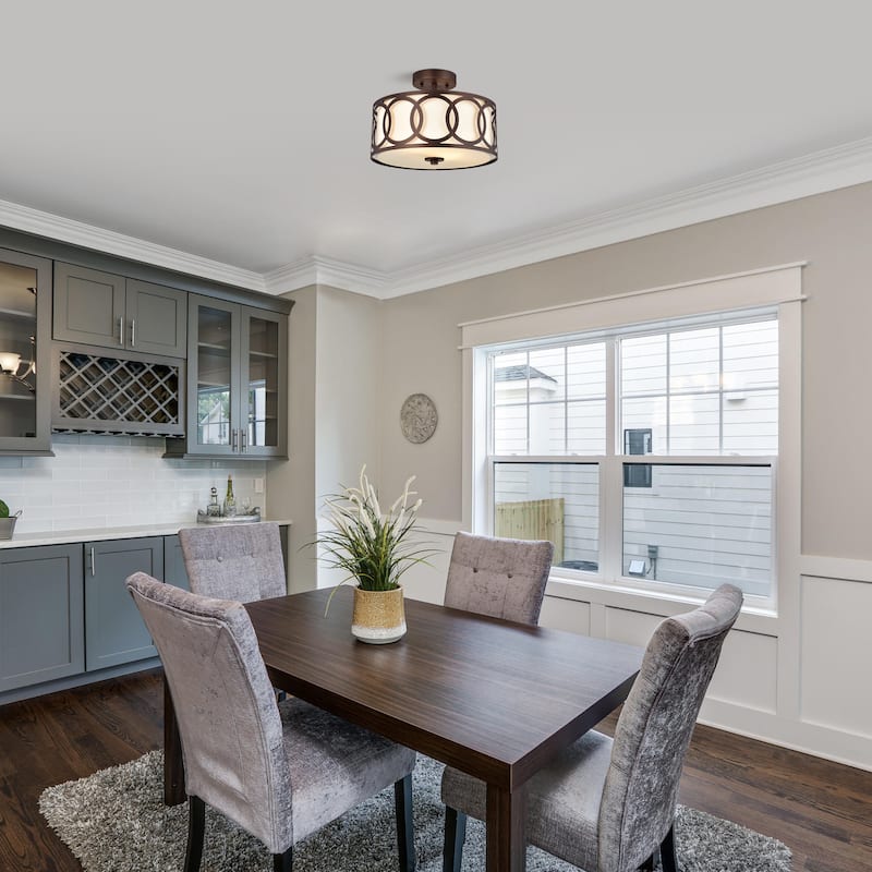 2-light Semi-Flush Mount