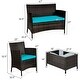 preview thumbnail 25 of 49, Costway 8PCS Rattan Patio Furniture Set Cushioned Sofa Chair Coffee - See Details