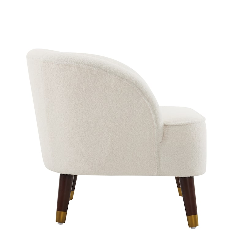 White 28.25" Upholstered Accent Chair