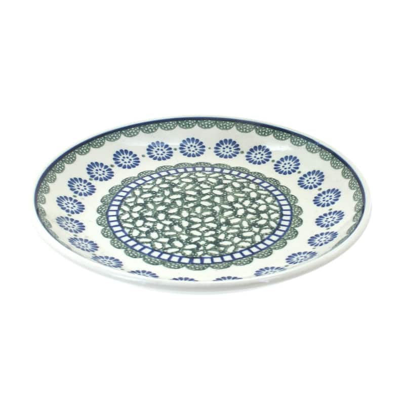 Blue Rose Polish Pottery Ceramika Artystyczna Dessert Plate - Maia