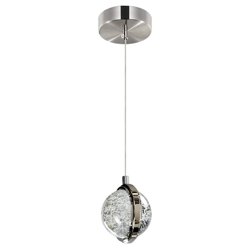 Salvador 4 in LED Integrated Polished Nickel Pendant - Polished Nickel