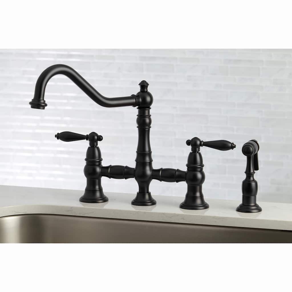 Kingston Brass Restoration Kitchen Faucet with Side Sprayer