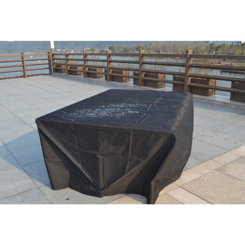 Direct Wicker 90.5" Large Square Patio Seat and Dining Table Set Cover