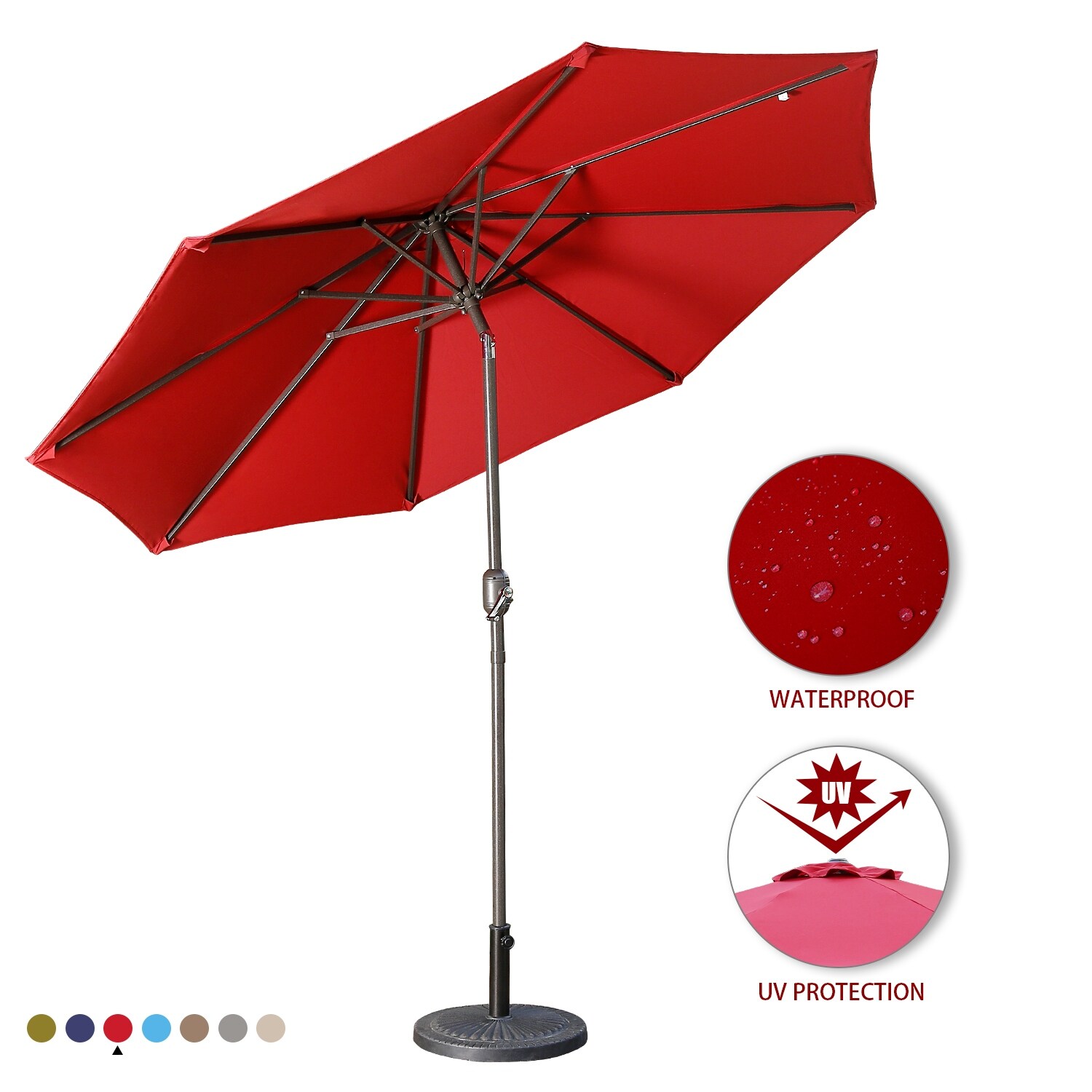 9' Diameter Outdoor Patio Umbrella