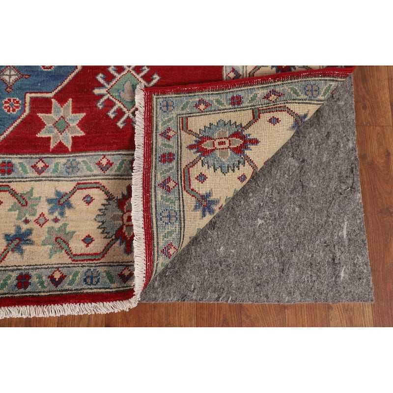 Oriental / Geometric Kazak Area Rug Handmade Wool Carpet - 5'6" x 8'2"