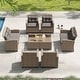 preview thumbnail 15 of 16, Corvus Armitage 8-piece Outdoor Wicker Sofa Set with Cushions