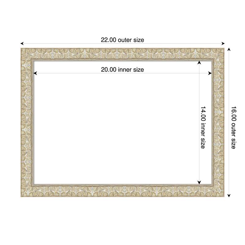 Lila Framed Dry Erase Magnetic Board - 22 x 16 in - Lila Silver