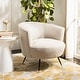 preview thumbnail 1 of 8, SAFAVIEH Arlette Velvet Retro Mid Century Accent Chair - Light Grey - 32" x 33" x 31.5" 32" x 33" x 31.5" - Light Grey