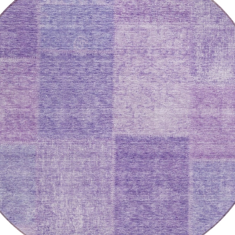 HomeRoots Patchwork Transitional Rectangle Outdoor Rug