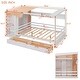 preview thumbnail 33 of 40, Full Size Wood House Bed with 2 Drawers and Shelves, Kids Platform Storage Bed Frame with Wardrobe and Small Curtain