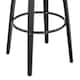 Daxton Mid-Century Swivel Bar Stool, Upholstered Counter Height Chair with Bentwood Legs