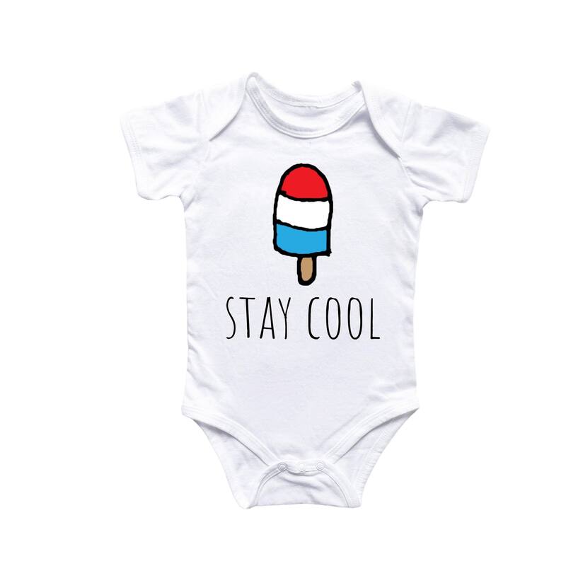 July 4th Patriotic - Baby Boy Girl Clothes Infant Bodysuit Funny Cute Newborn 2 - White - 6-9M