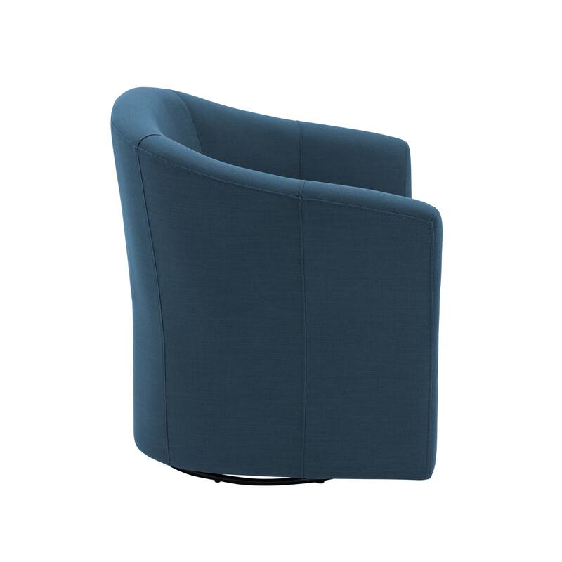 Linen Armchair Swivel Barrel Accent Chairs for Living Room
