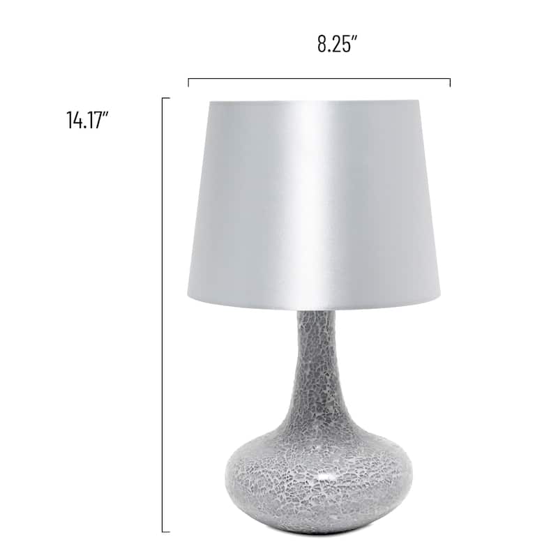 Creekwood Home 14.17" Patchwork Crystal Glass Table Lamp - 14.17