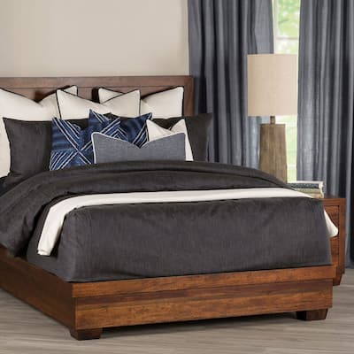 Overall Denim-Style Bed Cap Comforter Set with Sewn Corners