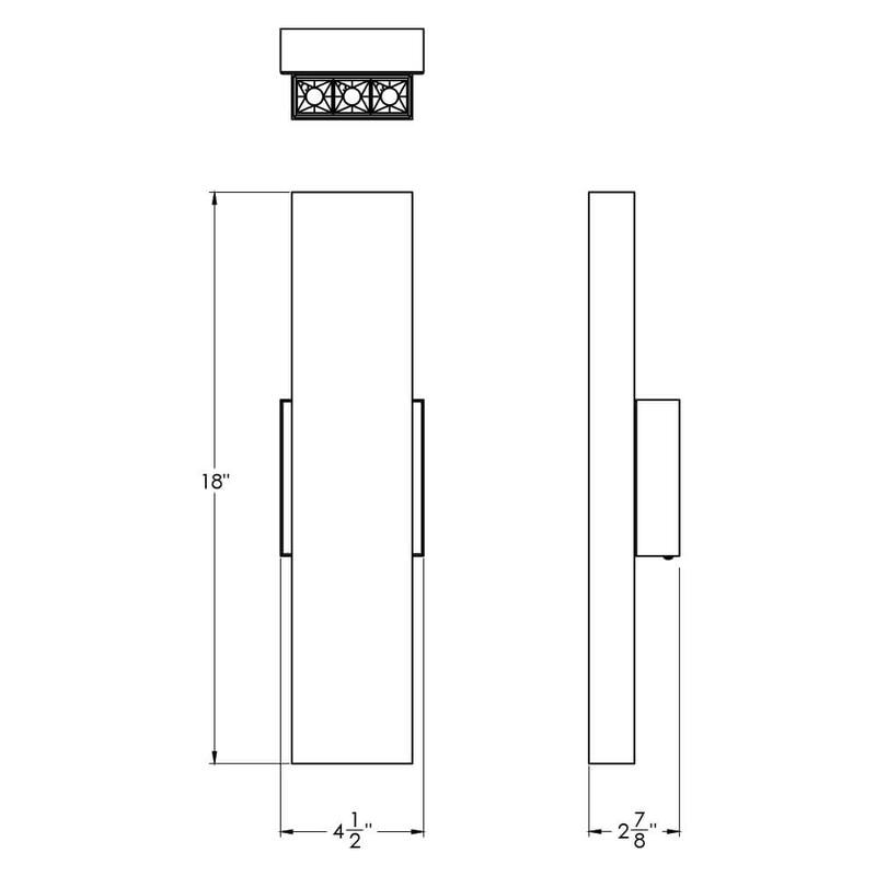 Pinpoint 6 Light Microspot LED Linear CCT Wall Sconce - 18-Inch