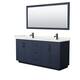 Option Dark Blue, Black Trim, White Quartz Top
