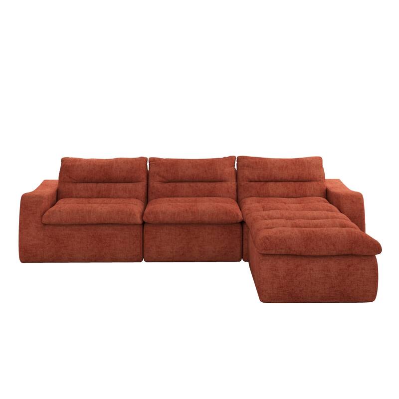 Ultra Comfy Lazy Beanbag Sofa, Modular L-Shape Compact Combined Seat