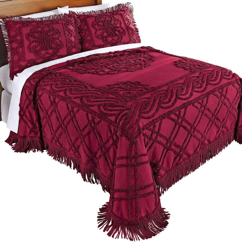 Elegant Chenille Fringe Bedspread