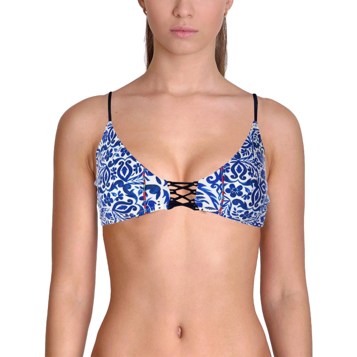 Nanette Lepore Womens Ensenada Strappy Bikini Swim Top Separates
