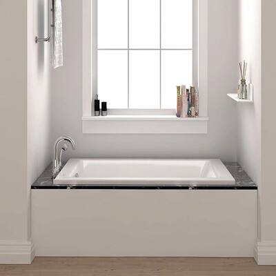 Fine Fixtures 66-inch Soaking Drop-in or Alcove Bathtub - 66" x 32" x19"