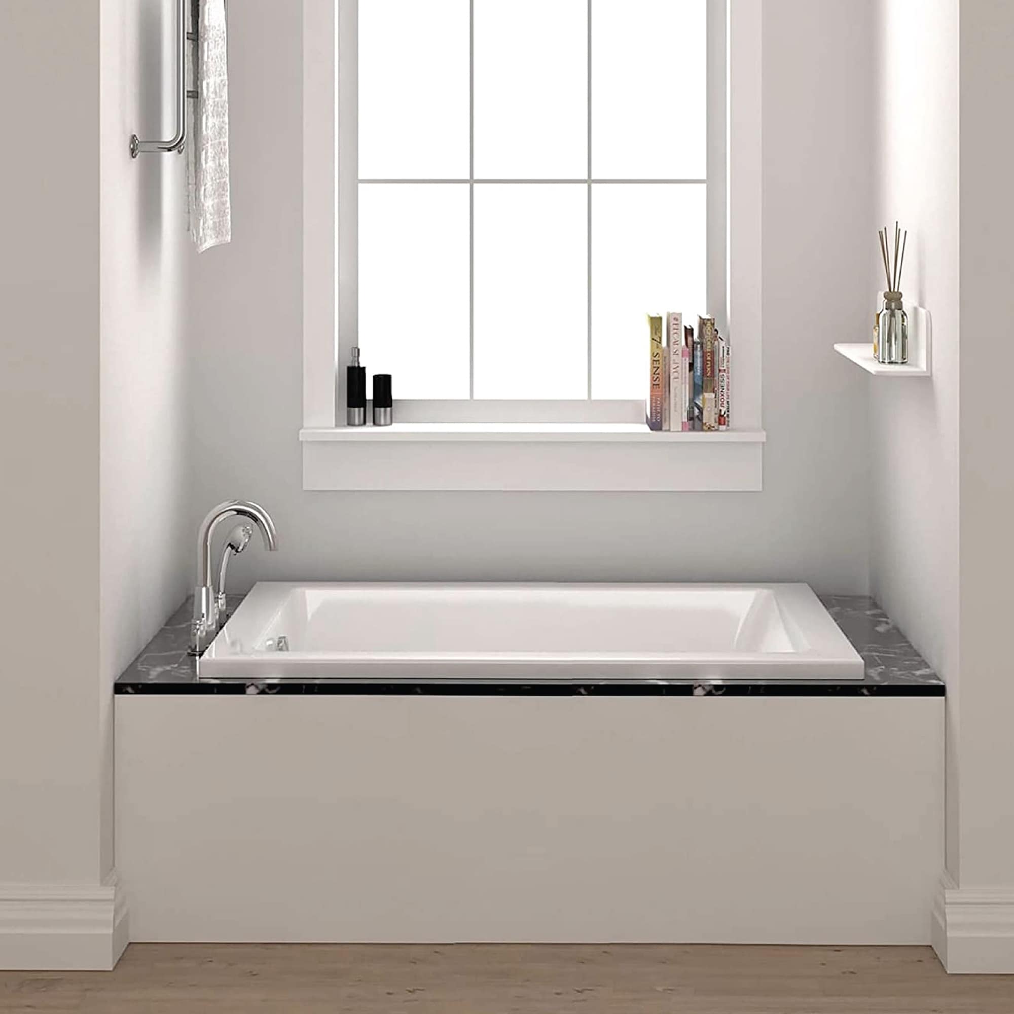Fine Fixtures 66-inch Soaking Drop-in or Alcove Bathtub - 66" x 32" x19"