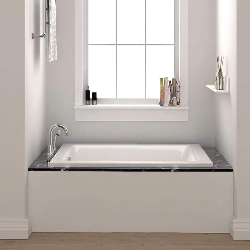 Fine Fixtures Drop In Soaking Bathtub Fiberglass Acrylic Material - 66 x 32