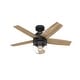 preview thumbnail 4 of 16, Hunter Margo Ceiling Fan w/ LED Light Kit, Handheld Remote - Transitional, Bohemian