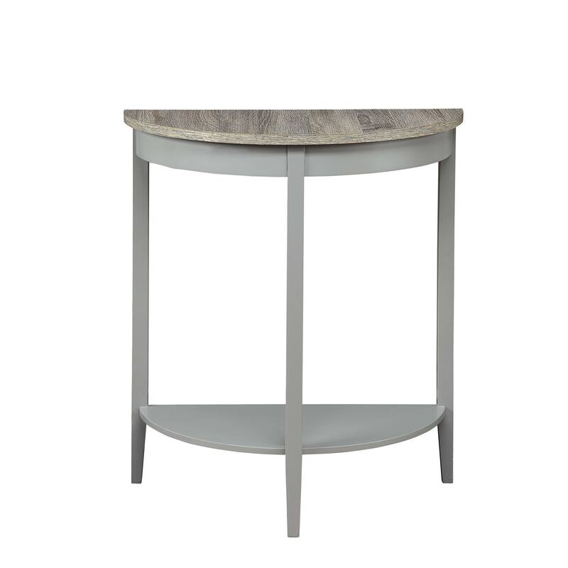 Natural Oak and Gray Finish Console Table