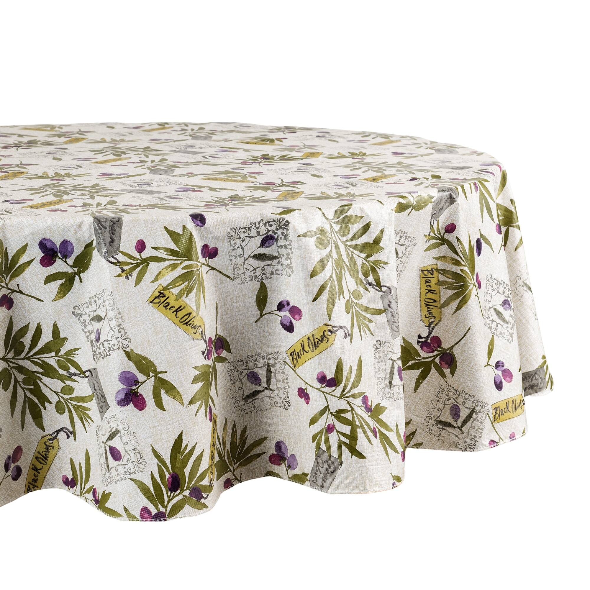 Montalcino Italian Olive Branches Printed Vinyl Indoor/Outdoor