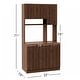 preview thumbnail 25 of 43, Living Skog Pantry Kitchen Microwave Storage Cabinet
