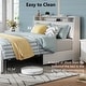 preview thumbnail 6 of 5, Queen Size Metal Platform Bed Ergonomic Headboard