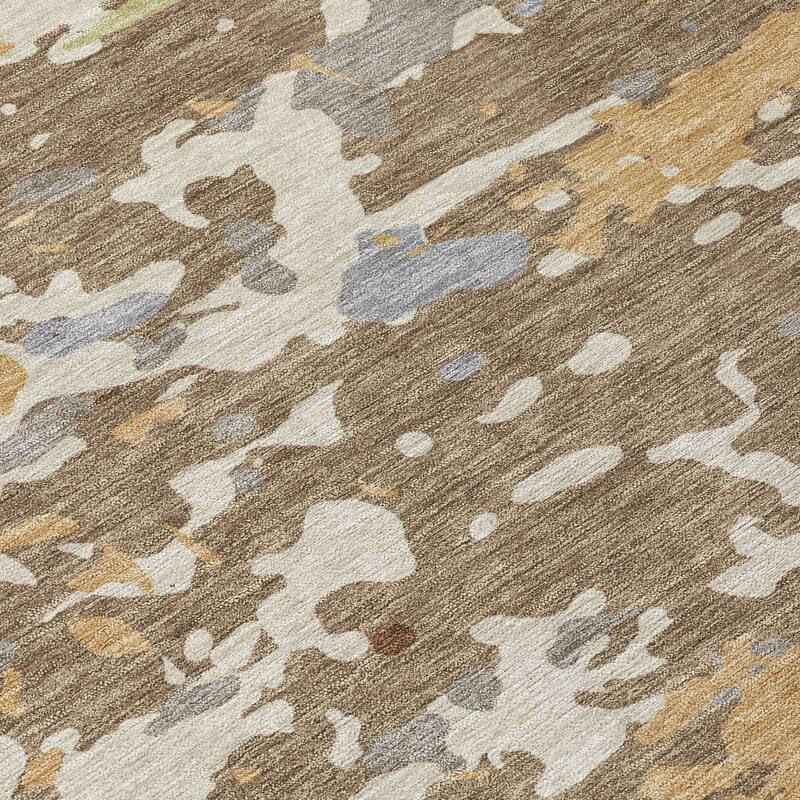 Machine Washable Indoor/ Outdoor Modern Calhan Chantille Rug