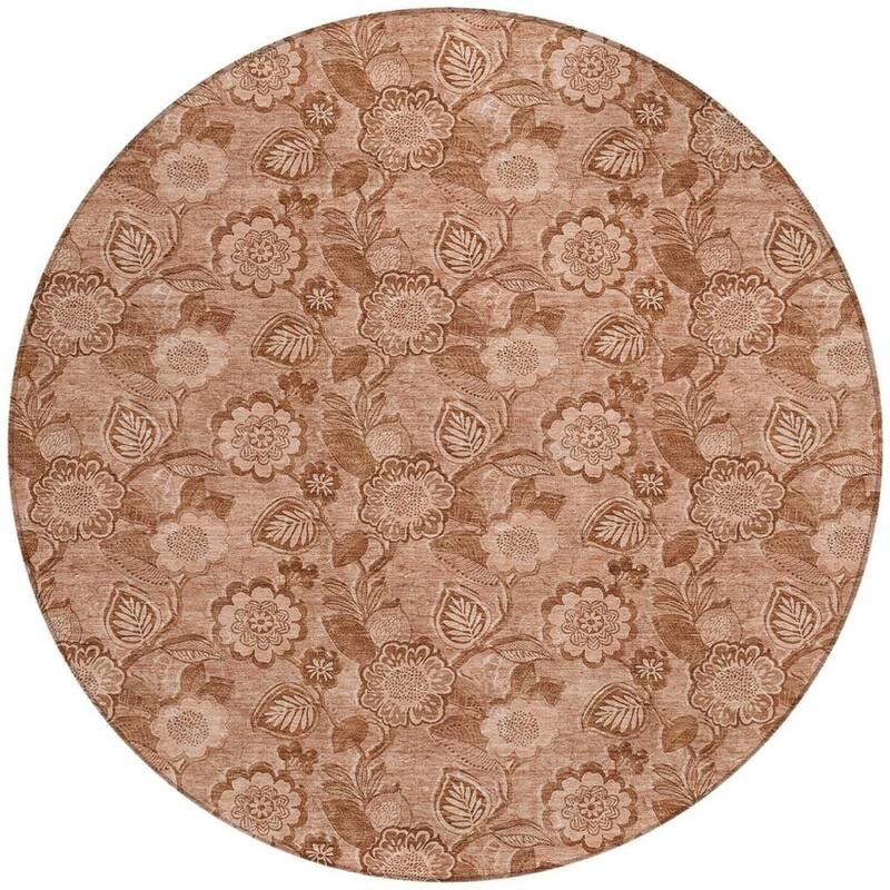 HomeRoots Floral Transitional Rectangle Outdoor Rug