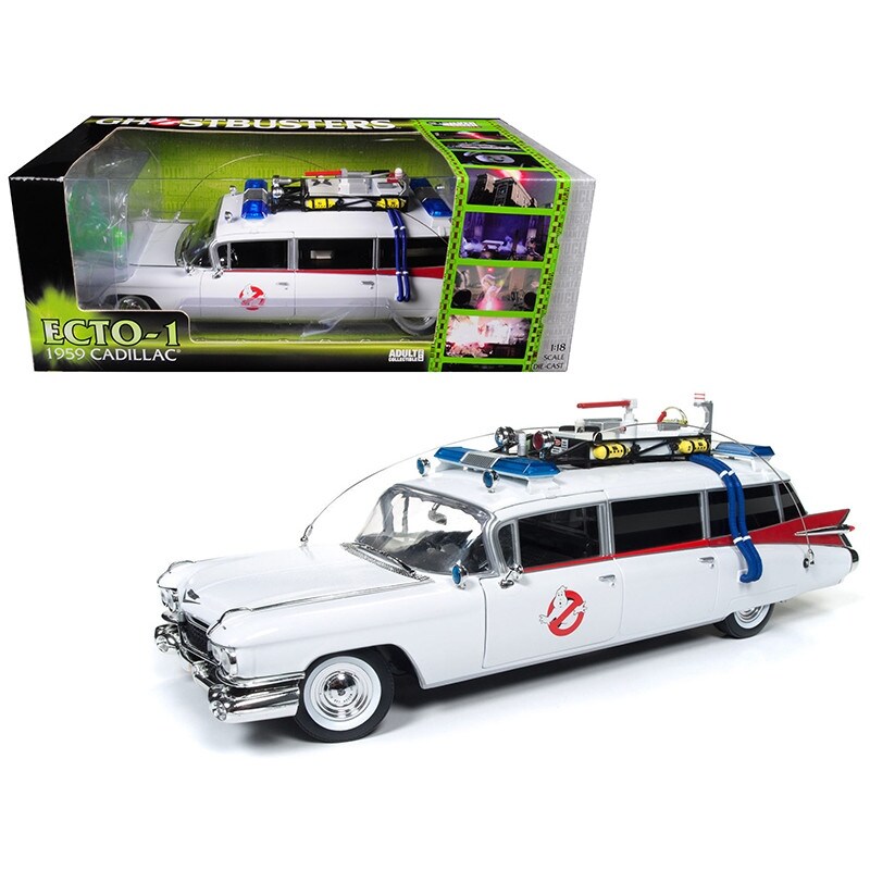 1959 Cadillac Ambulance Ecto 1 From Ghostbusters 1 Movie 1 18 Diecast Model Car By Autoworld 1 18 Diecast Model Overstock 25486415
