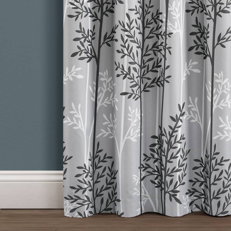 Lush Decor Linear Tree Insulated Blackout Window Curtain Panel Pair