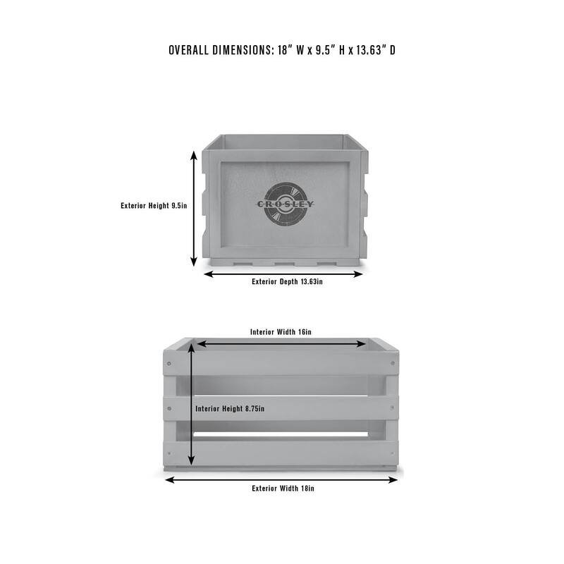 Crosley Radio 3 Pack Record Storage Crate Combo