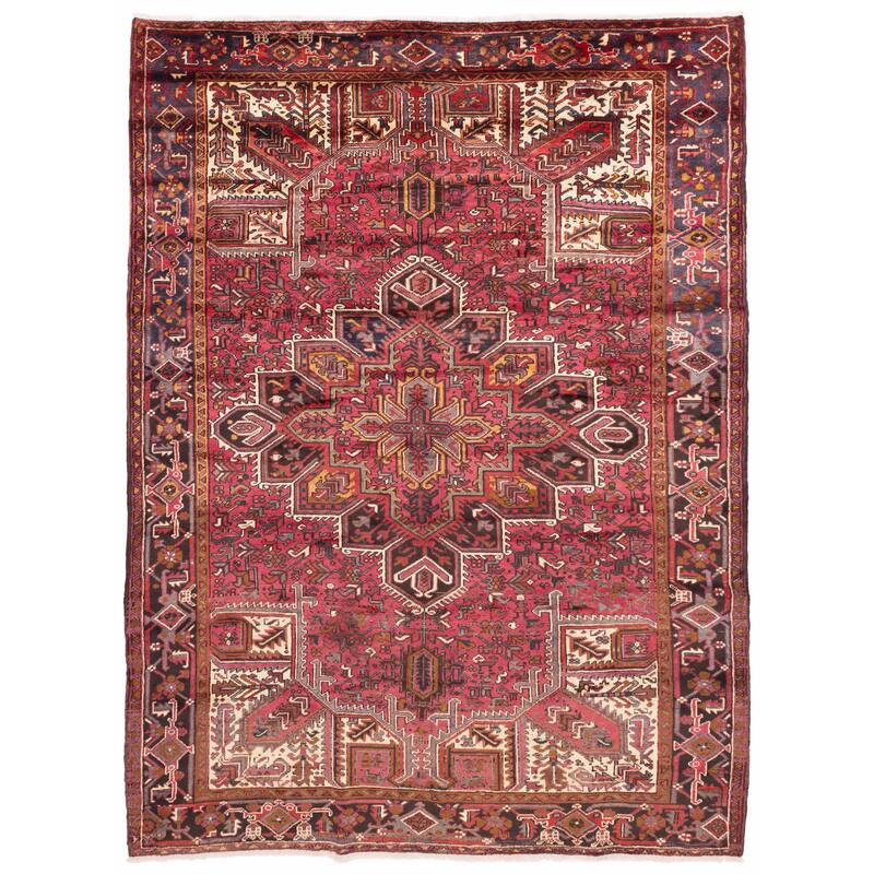 ECARPETGALLERY Hand-knotted Sarabi Burgundy Wool Rug - 7'9 x 10'8