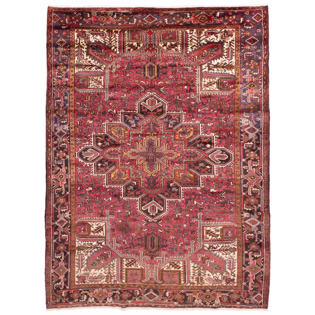 ECARPETGALLERY Hand-knotted Sarabi Burgundy Wool Rug - 7'9 x 10'8
