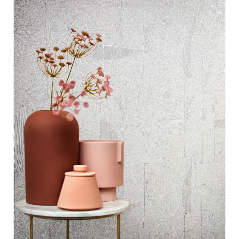 Galerie Wallcoverings Air Collection Graphical Effect Textured Metallic Wallpaper Roll
