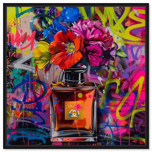 Graffiti Floral Perfume Canvas Graffiti Art by Art Remedy - On