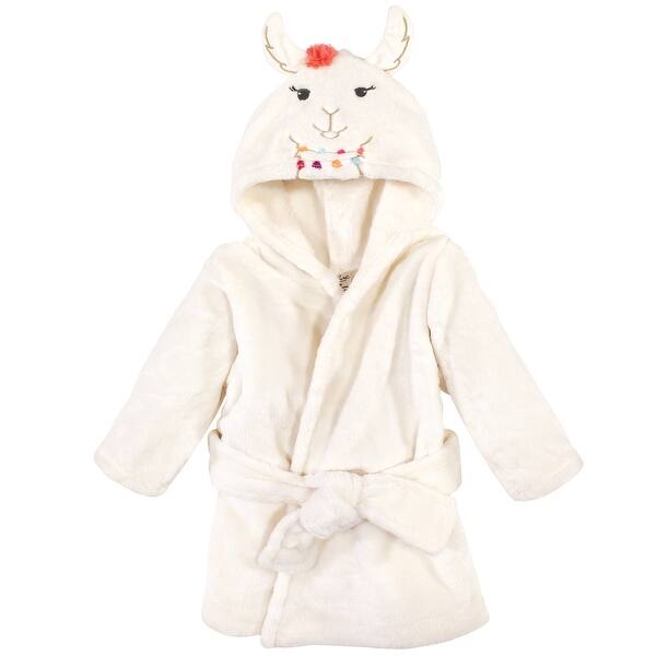 slide 1 of 1, Little Treasure Baby Girl Plush Bathrobe, Llama, 0-9 Months - Llama - 0-9 Months 0-9 Months - Llama