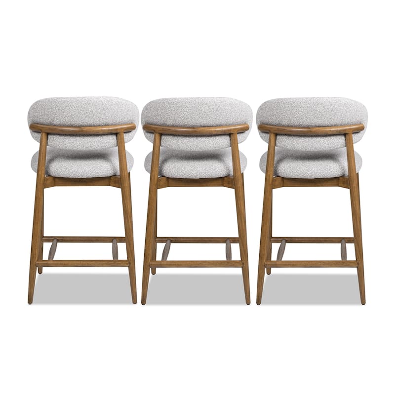 Locke 26.5" Modern Upholstered Counter Stool with Wood Frame