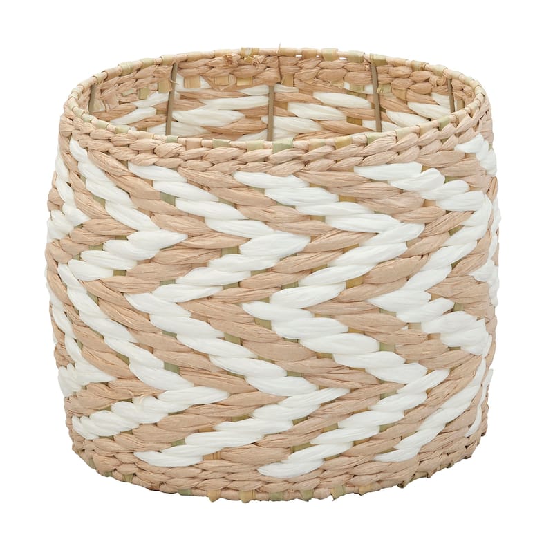 Household Essentials Cattail and Paper Zee Basket - 11.2"L x 11.2"W x 9.8"H