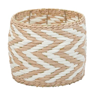 Household Essentials Cattail and Paper Zee Basket - 11.2"L x 11.2"W x 9.8"H